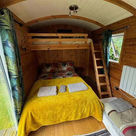 Unique Sheperds Hut Private Hot Tub, Ensuite & Kitchenette Clodock Exteriör bild